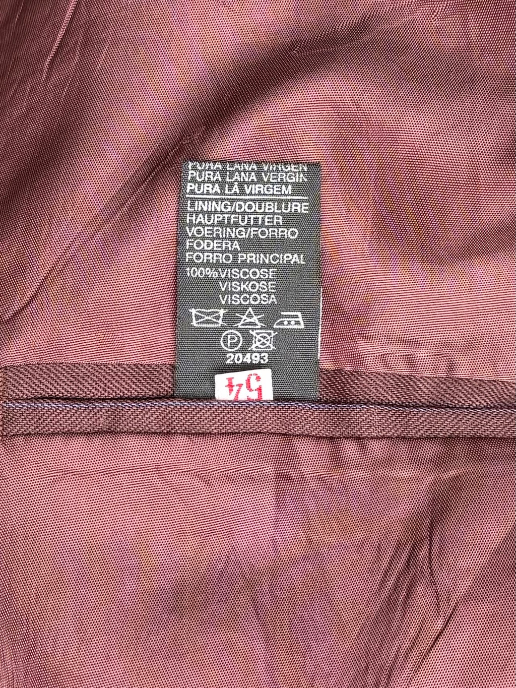 Blazer burgundy doppiopetto ‘Gioconda’ handmade