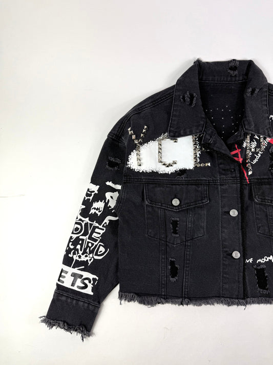 Giacca denim scritte tg.M