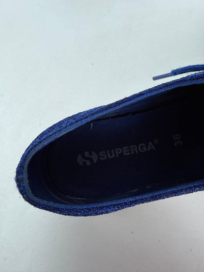 Superga lurex blu n.36