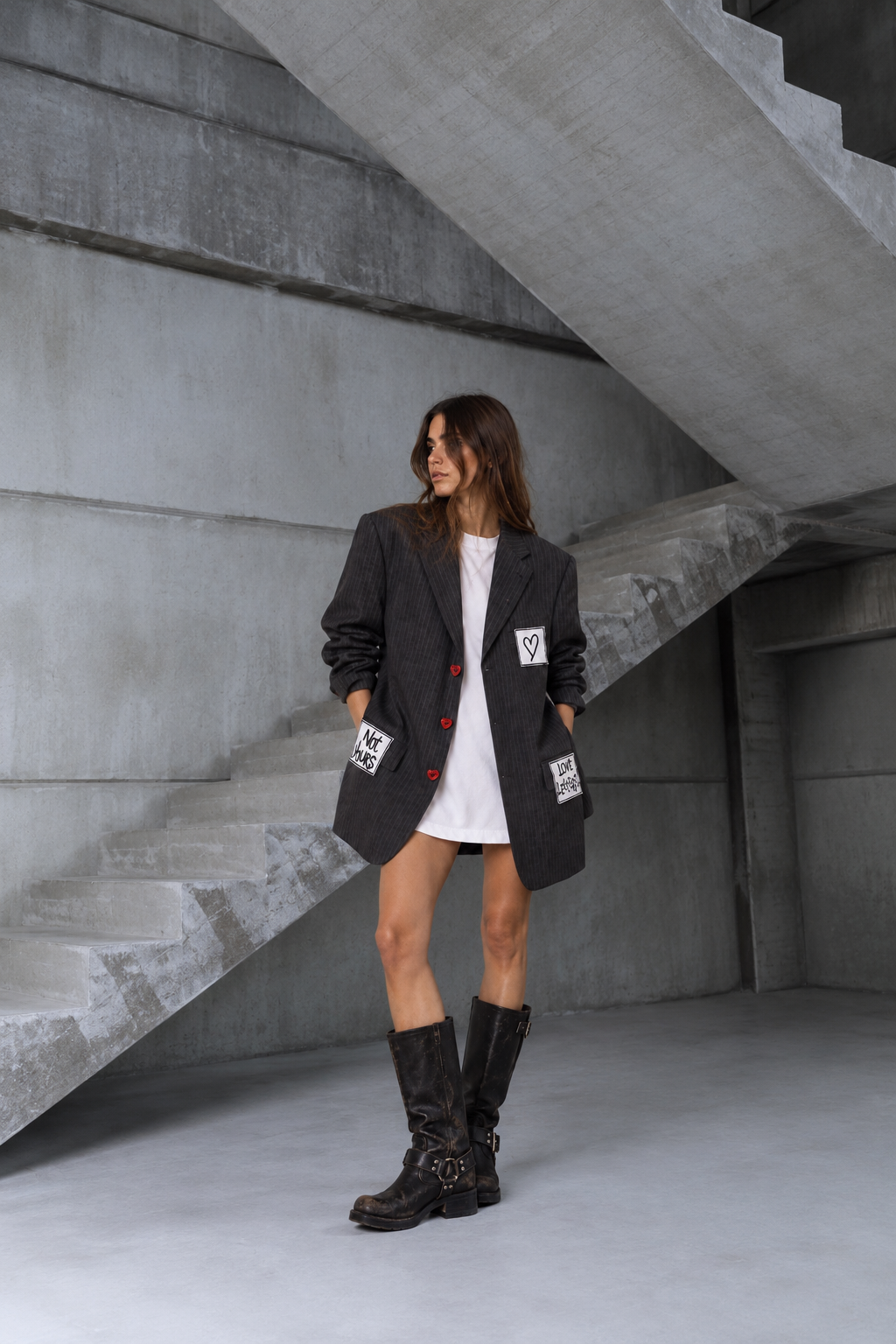 Blazer vintage gessato ‘Little reminders’