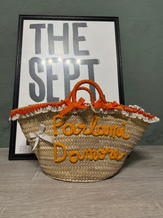 Cesta in paglia ‘Parlami d’amore’