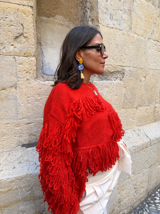 Maglioncino tricot frange