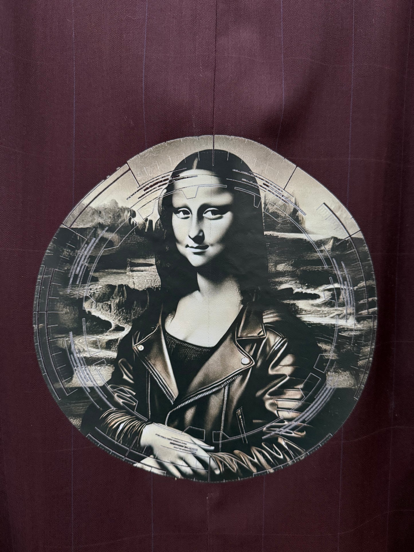 Blazer burgundy doppiopetto ‘Gioconda’ handmade