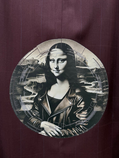 Blazer burgundy doppiopetto ‘Gioconda’ handmade