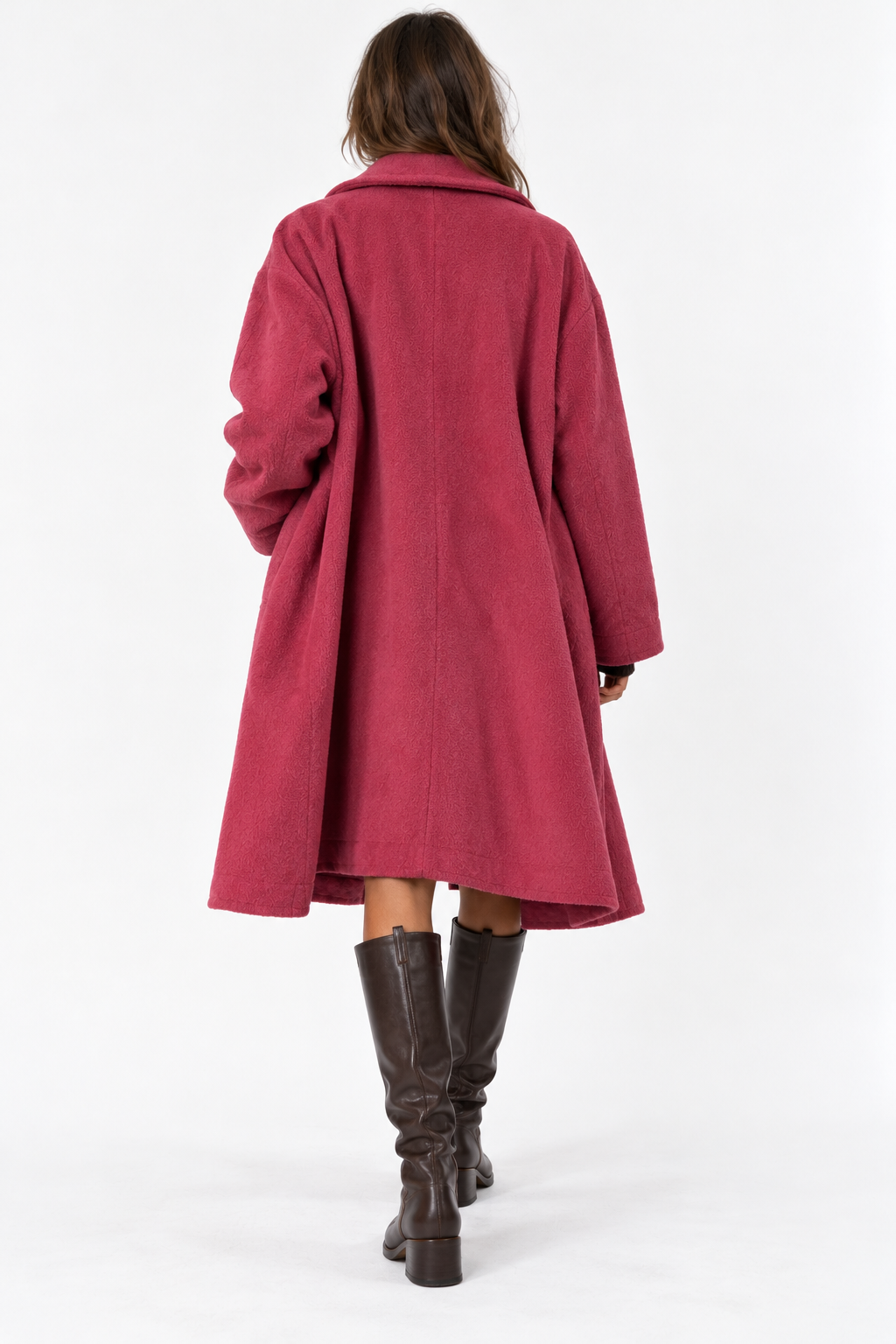 Cappotto vintage lampone 85% alpaca