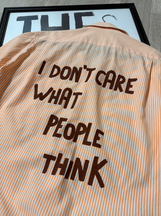 Camicia righe ‘I Don’t care’