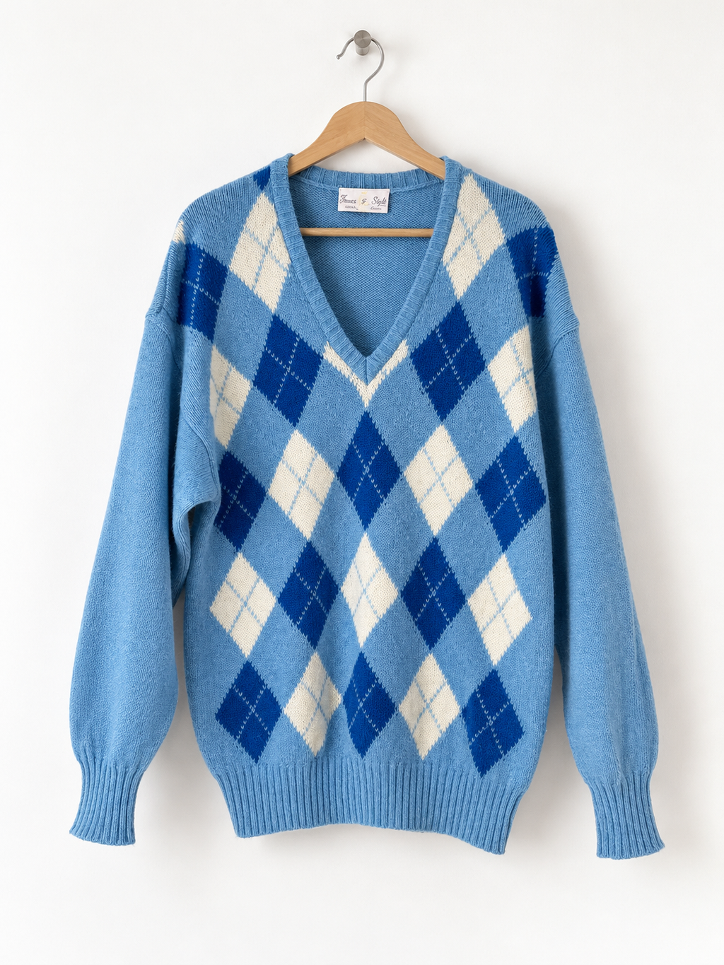 Maglione vintage rombi 90% lana