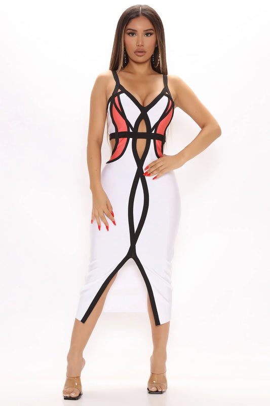 Abito longuette cut out tg.XS