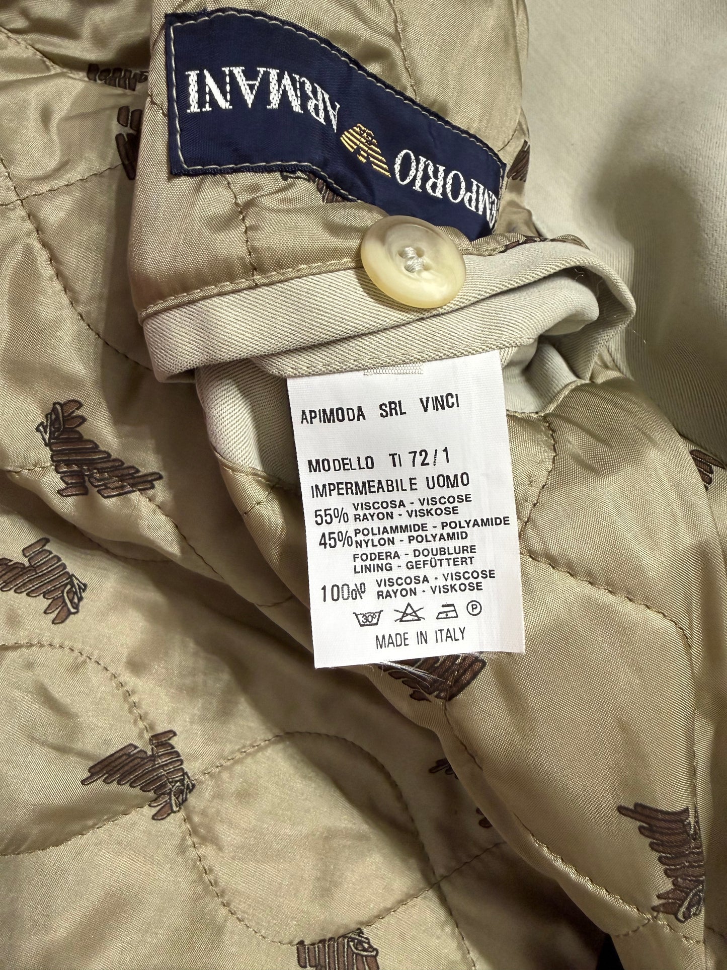 Cappotto impermeabile Emporio Armani