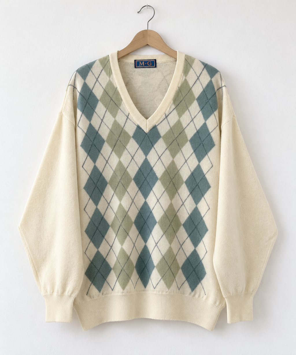 Maglione Vintage Argyle in Lambswool