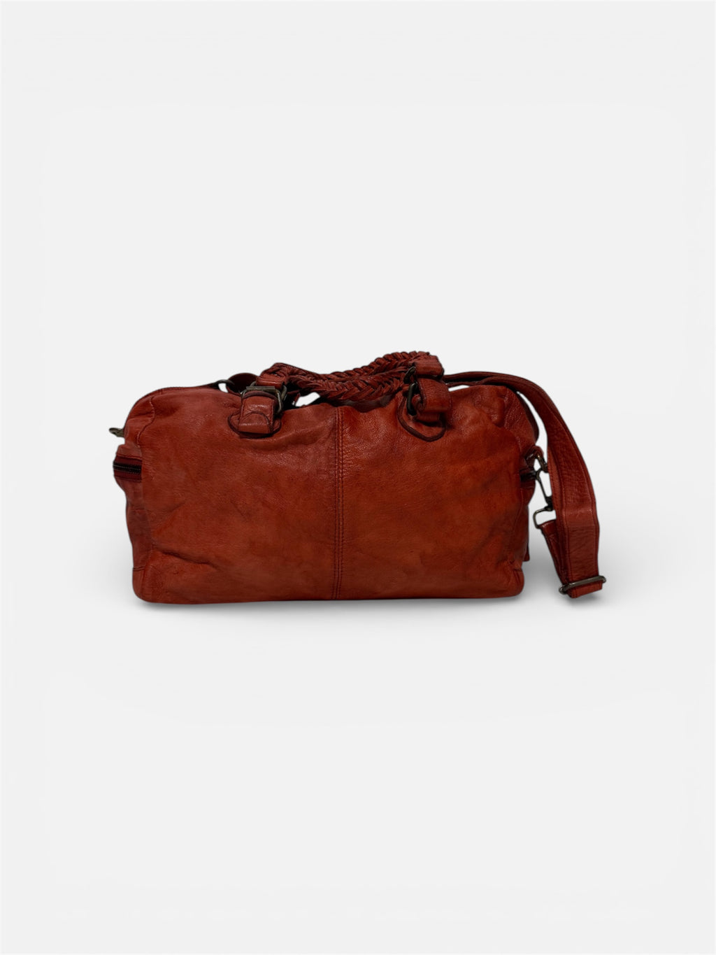 Bauletto in pelle e borchie con tracolla