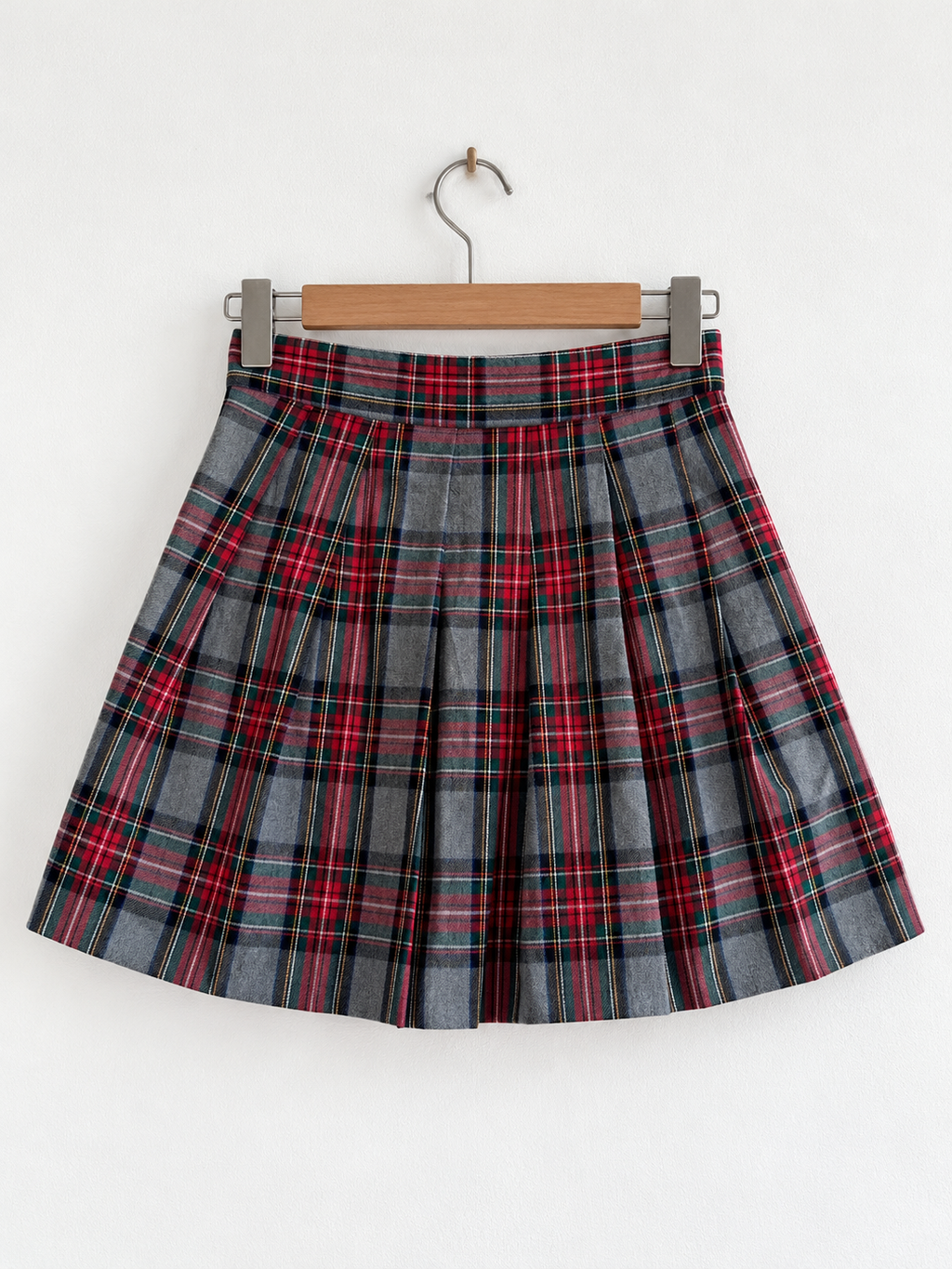 Minigonna Plissé Tartan Vintage
