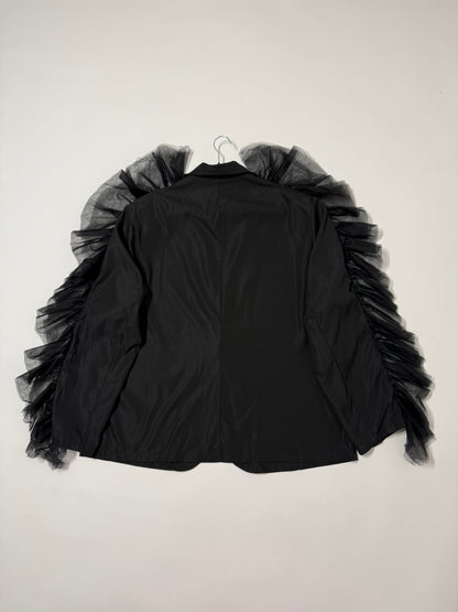 Blazer monopetto tulle upcycling