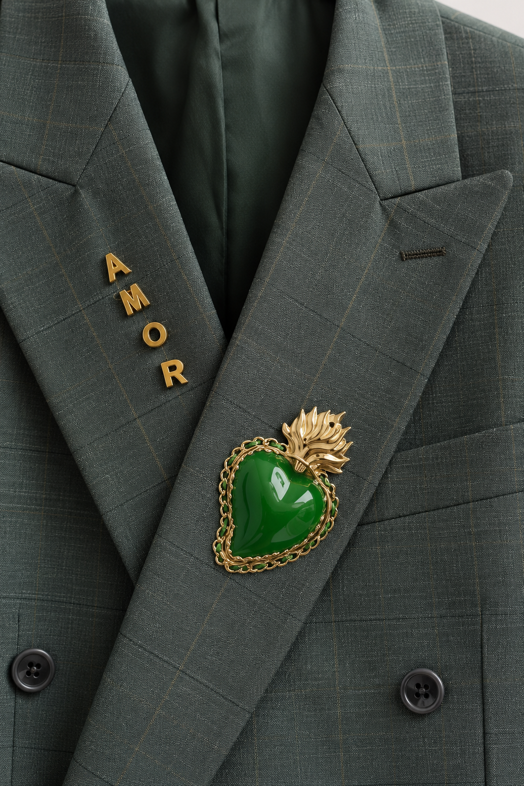 Blazer Amor doppiopetto vintage ‘Sacré-Cœur’ reworked