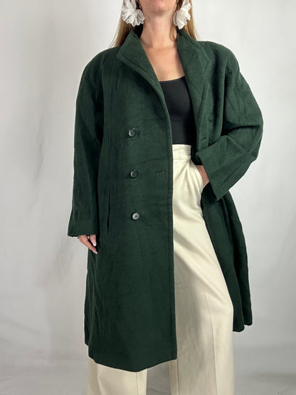 Cappotto doppiopetto verde bosco tg.M