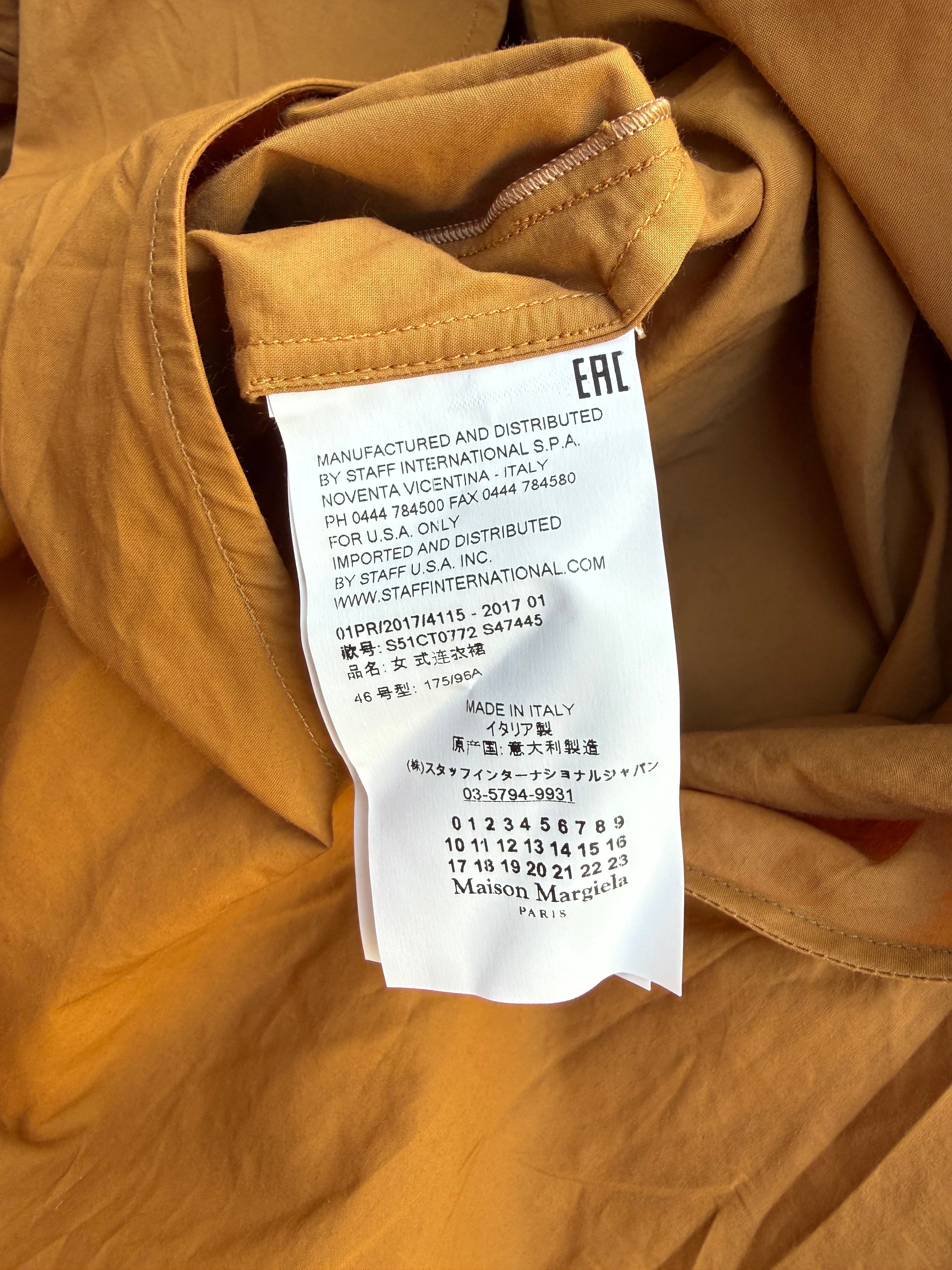 Maxi abito popeline di cotone Maison Margiela