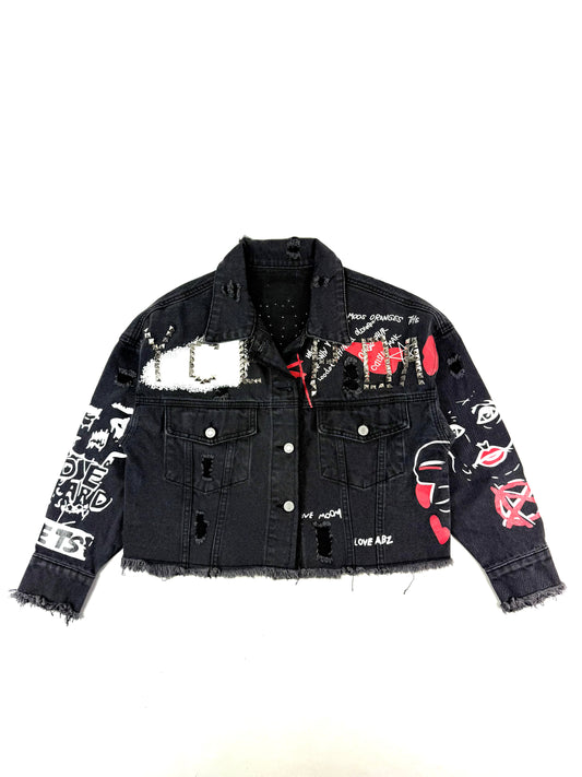 Giacca denim scritte tg.M
