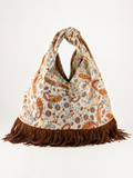 Borsa nodo ‘Paisley’ frange