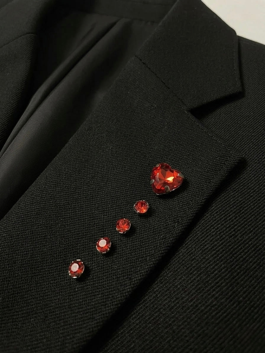 Blazer vintage ‘ghost heart’ reworked