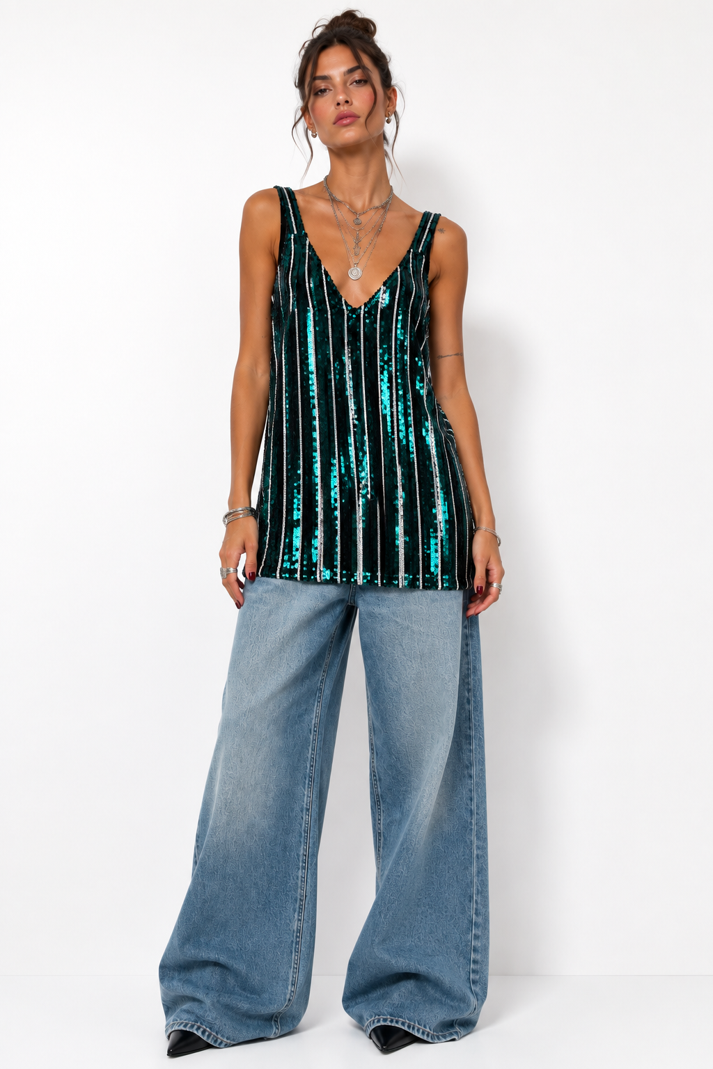 Maxi top paillettes