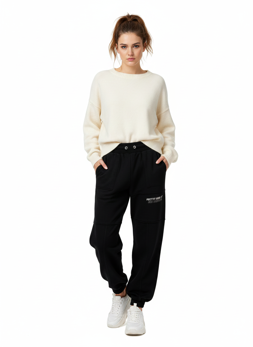 Pantalone tuta scritte