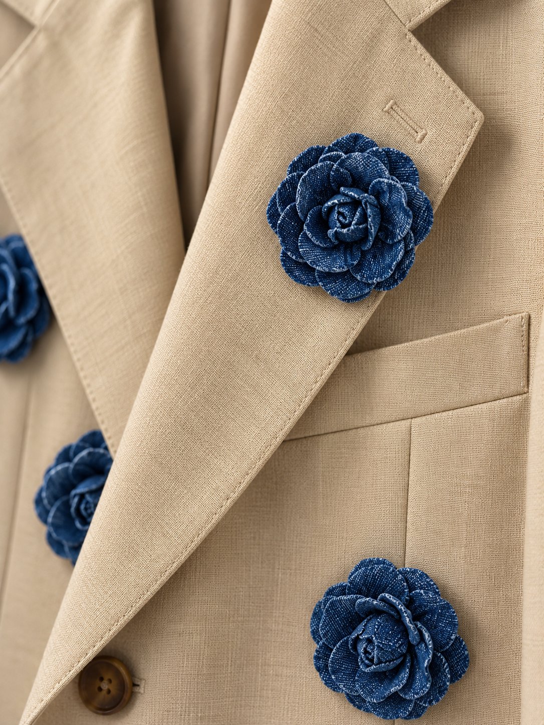 Blazer vintage ‘Denim Flower’
