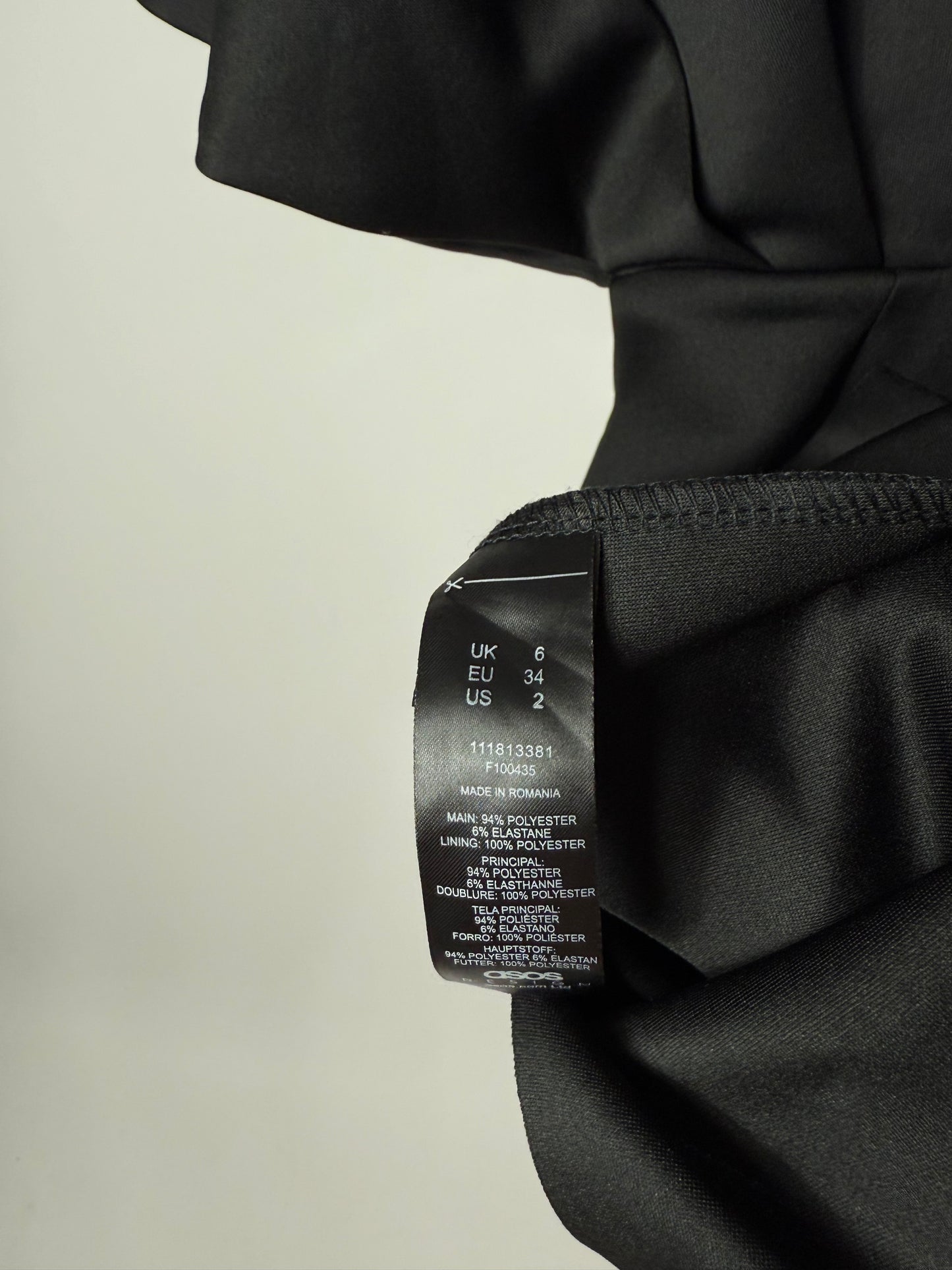 Abito tubino Asos nero tg.XS