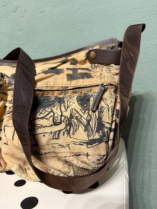 Borsa mezzaluna nylon Roberto Cavalli