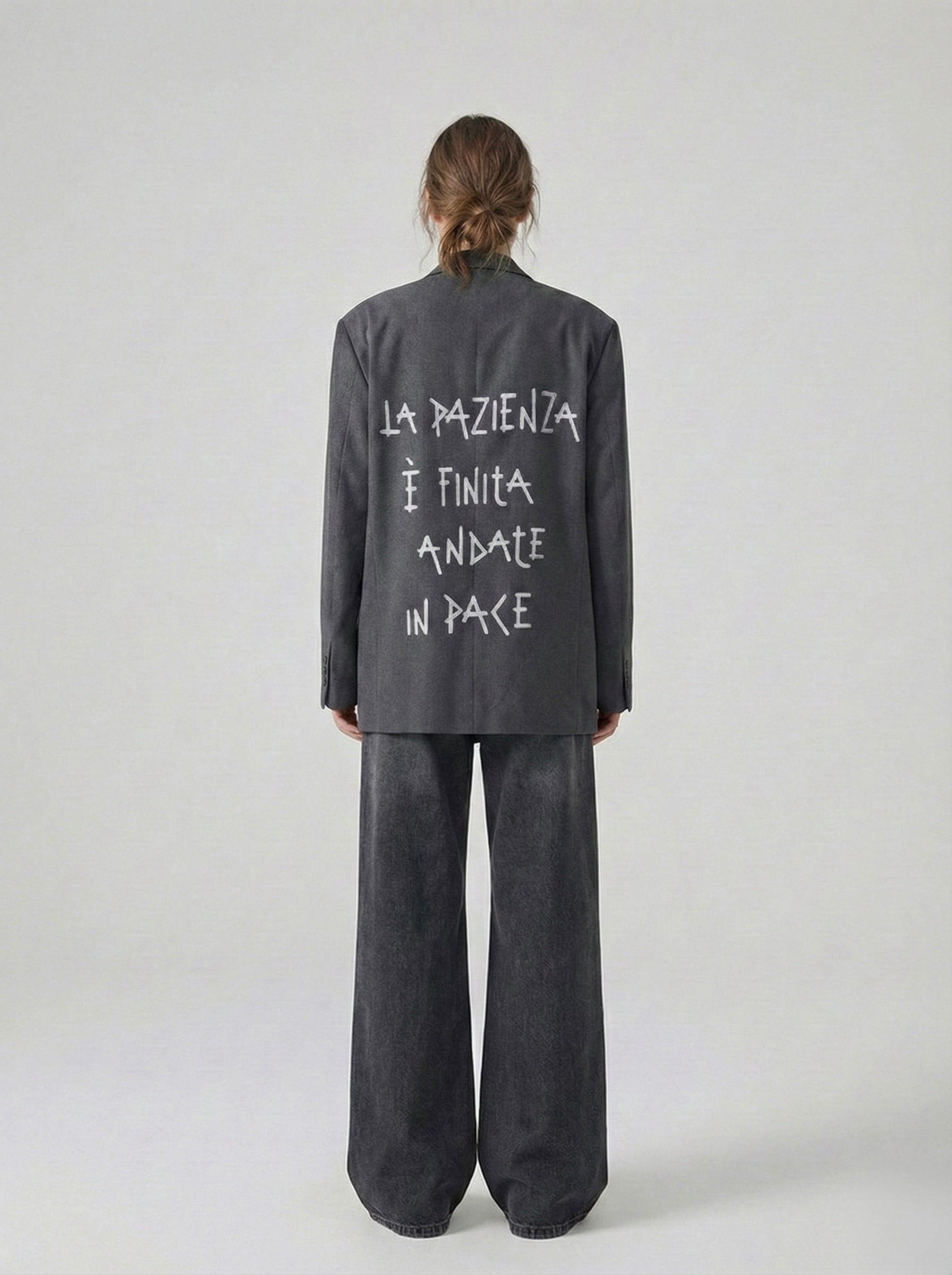Blazer ‘La pazienza è finita’ handmade