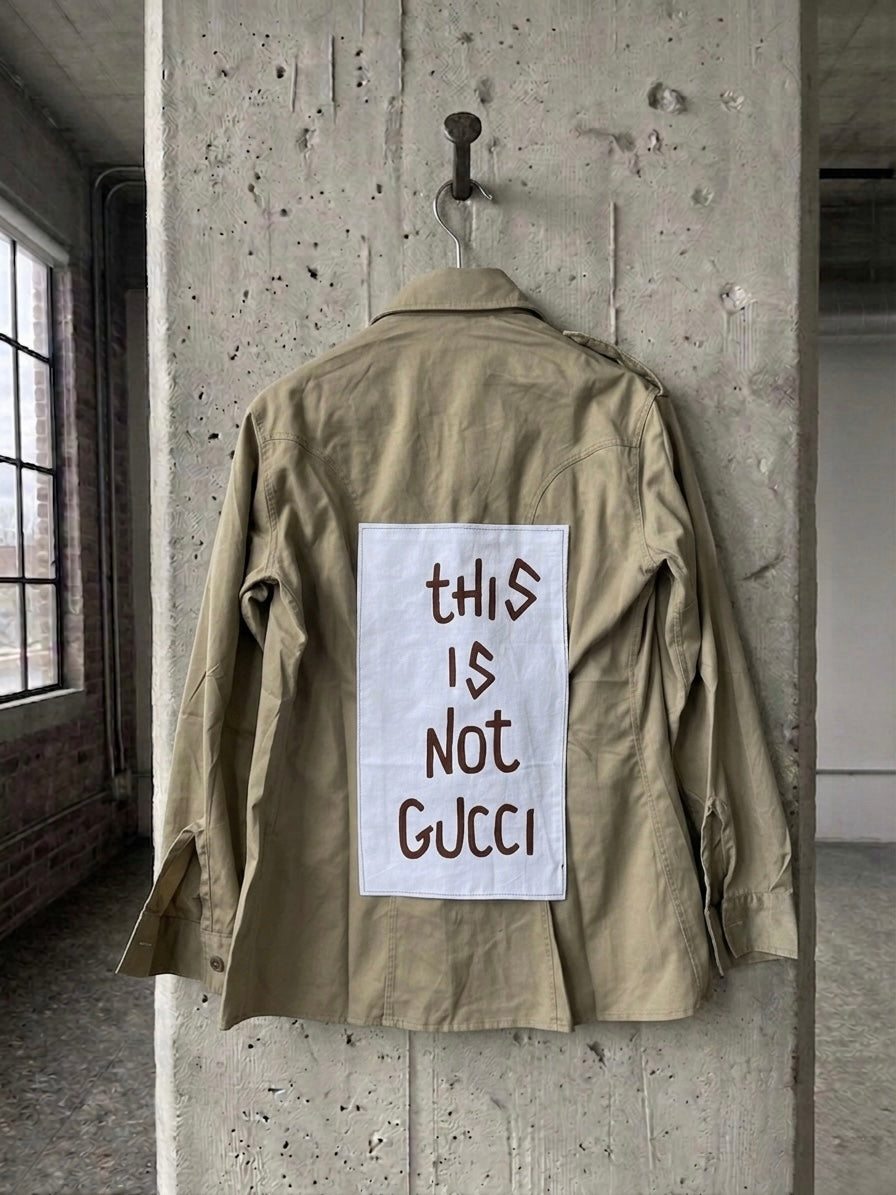 Camicia ‘This is not Gucci’ reworked