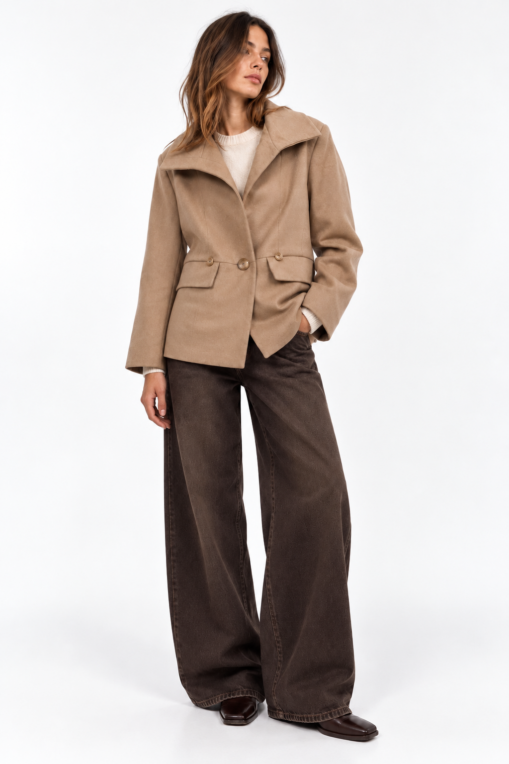 Blazer monopetto vintage 100% cashmere
