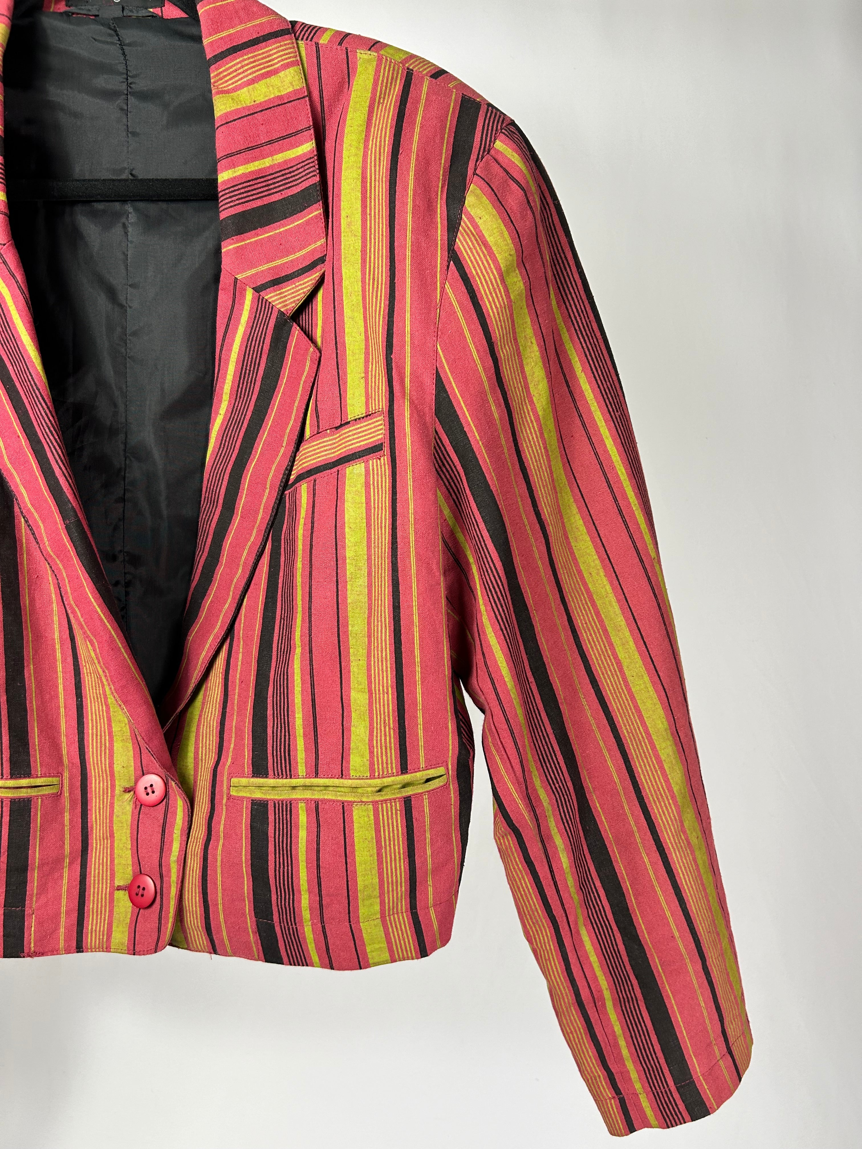 Blazer righe crop tg.M vintage
