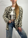 Blazer fantasia fiori tg.M vintage