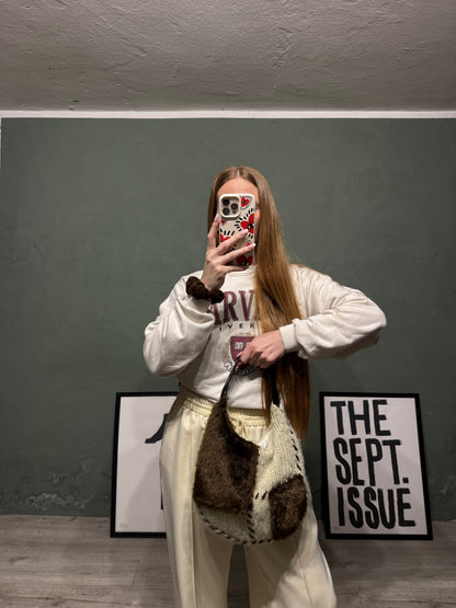 Borsa ‘Funny’ wool & eco fur