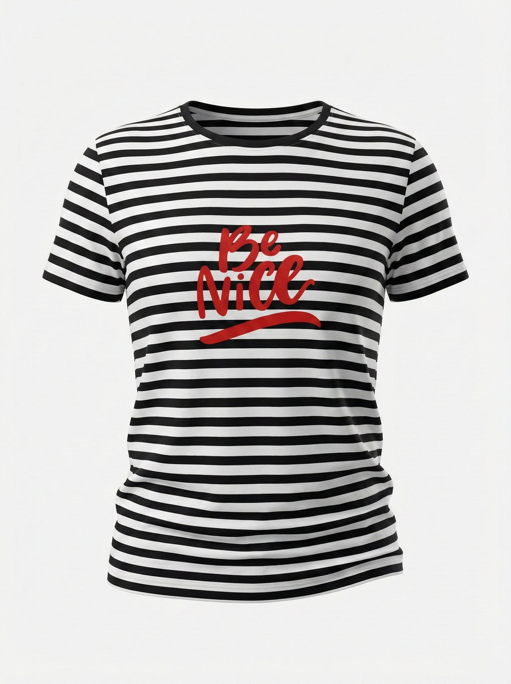 T-shirt righe ‘Be nice’ tg. S/M