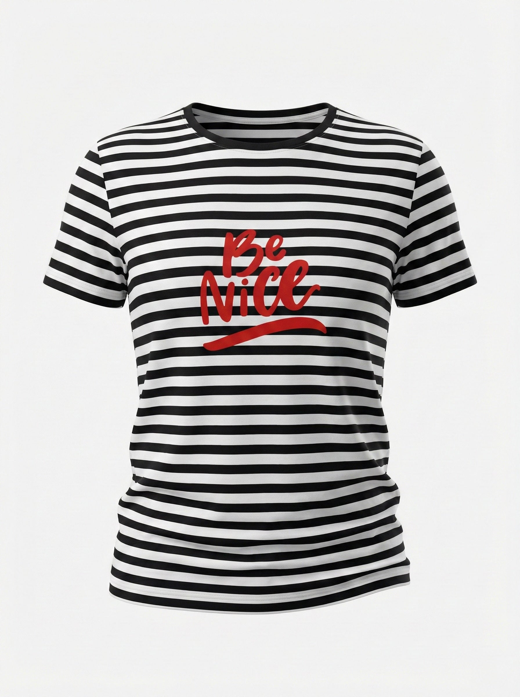 T-shirt righe ‘Be nice’ tg. S/M