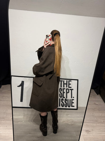 Cappotto monopetto Brooksfield cachi