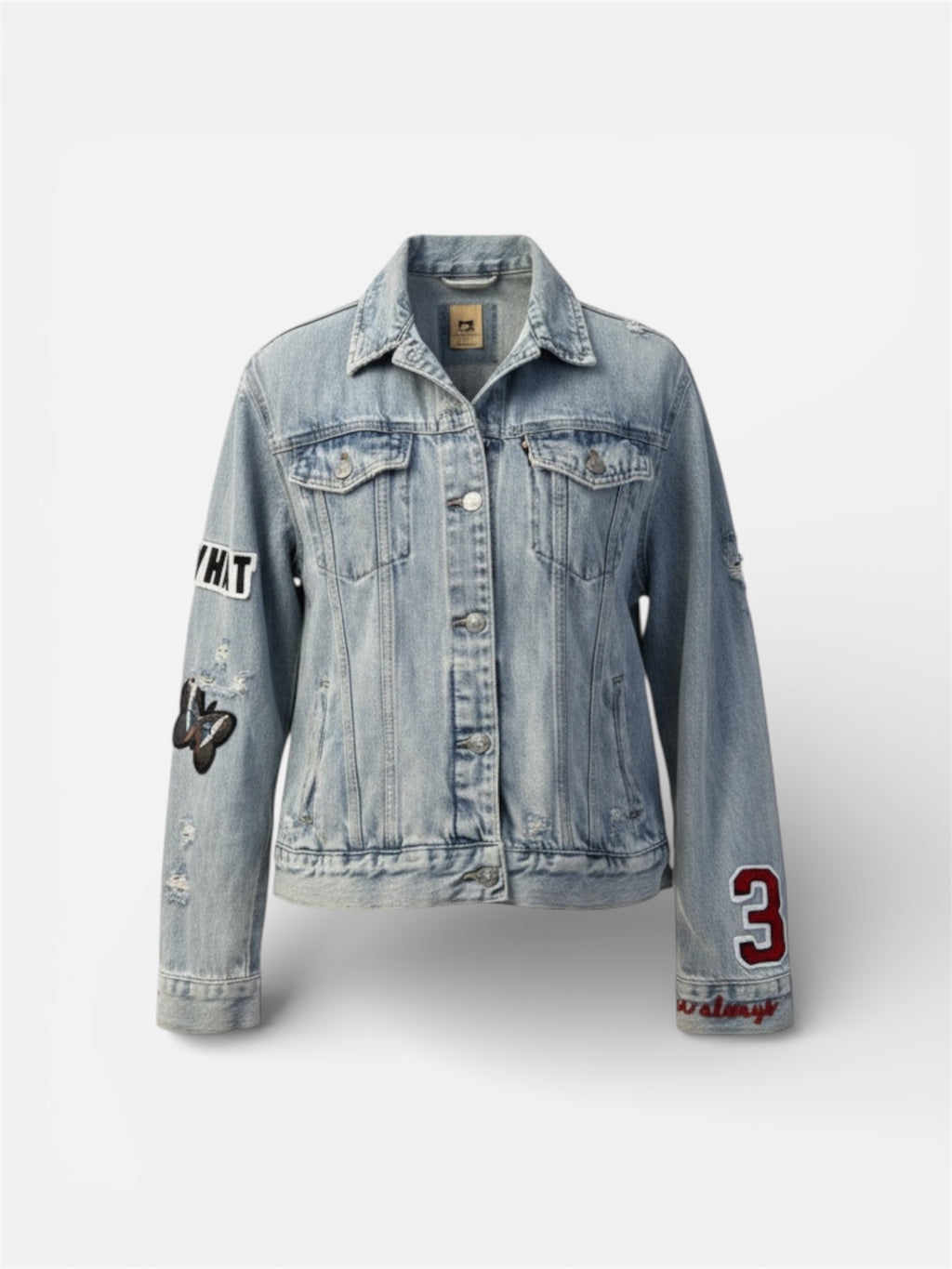 Giacca denim patch ‘Tiger’