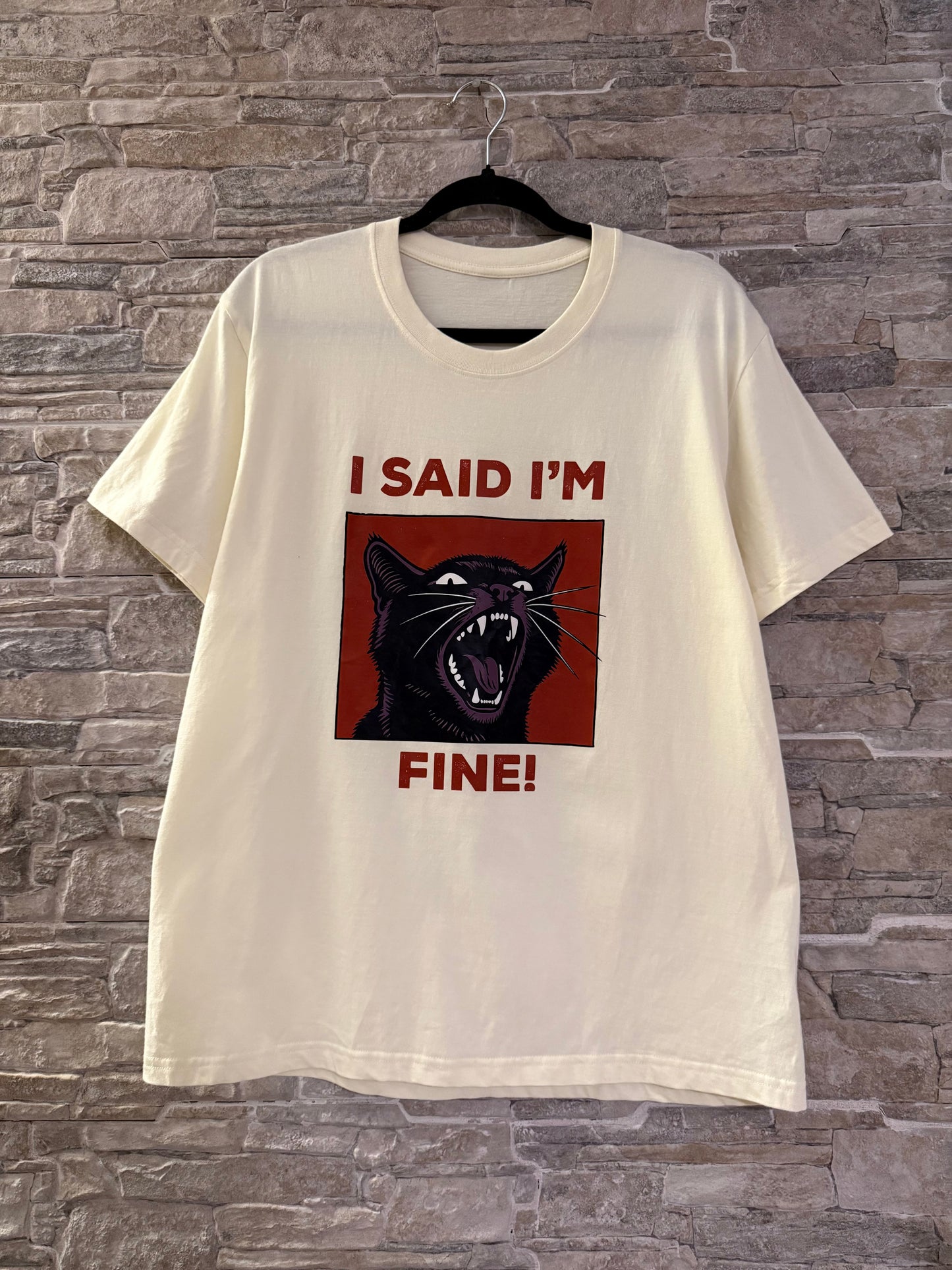 T-shirt ‘I’m fine! Handmade