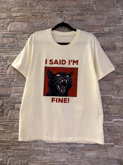 T-shirt ‘I’m fine! Handmade
