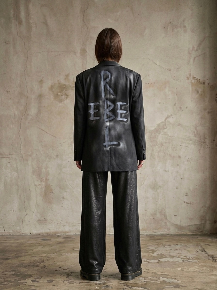 Blazer vintage Valentino silver reworked