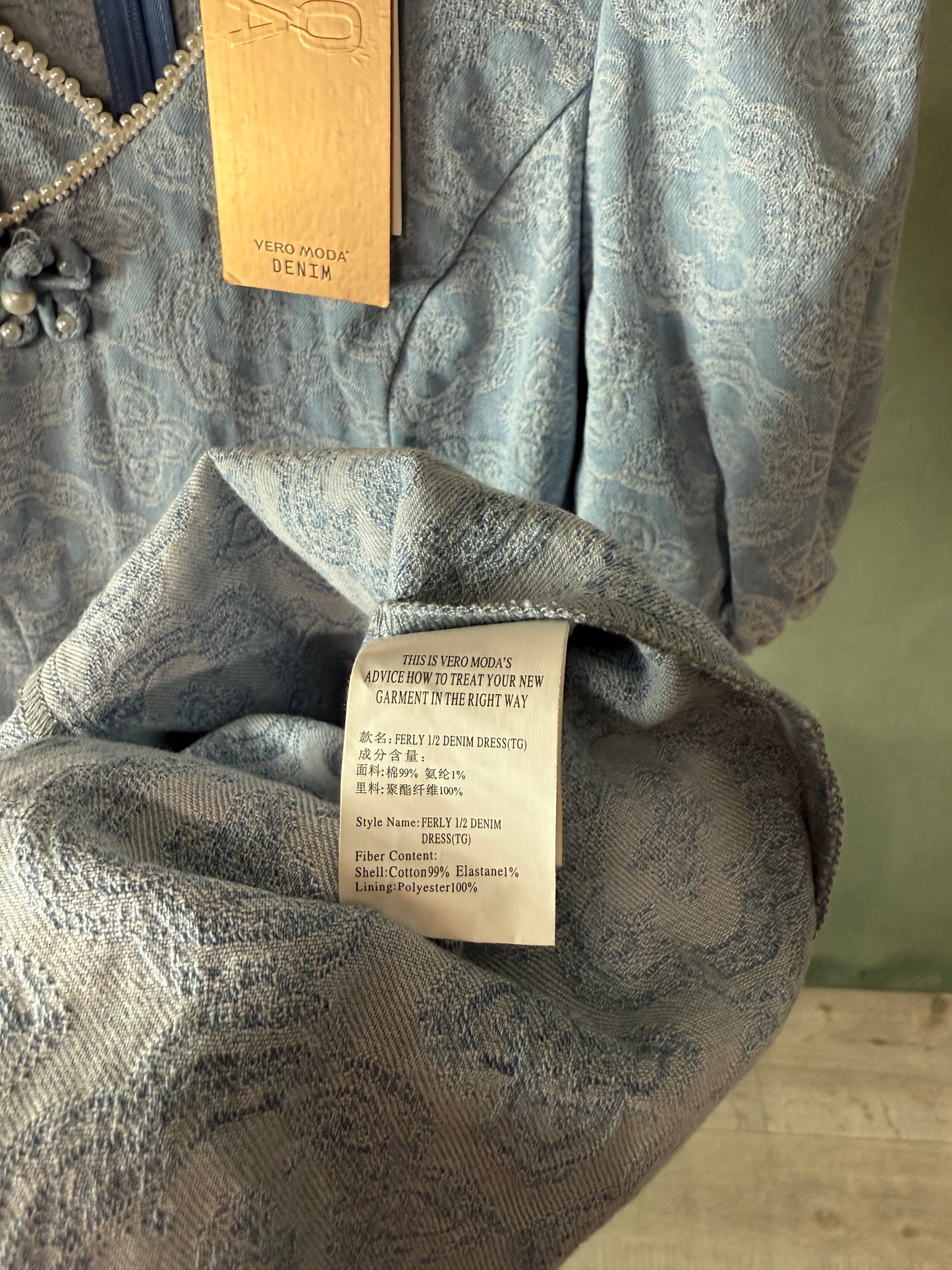 Abito tubino denim cuore tg.S