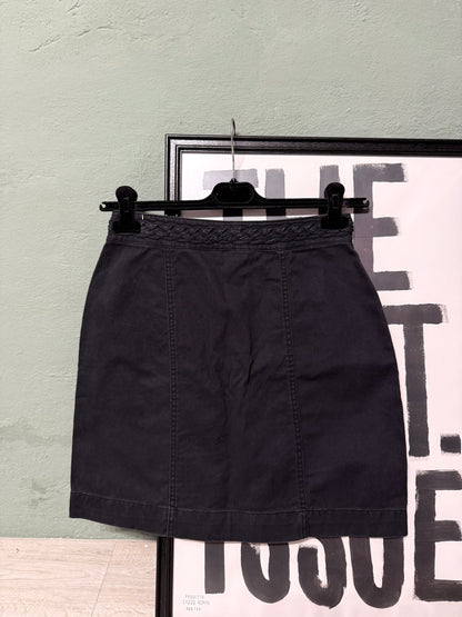 Minigonna denim nero