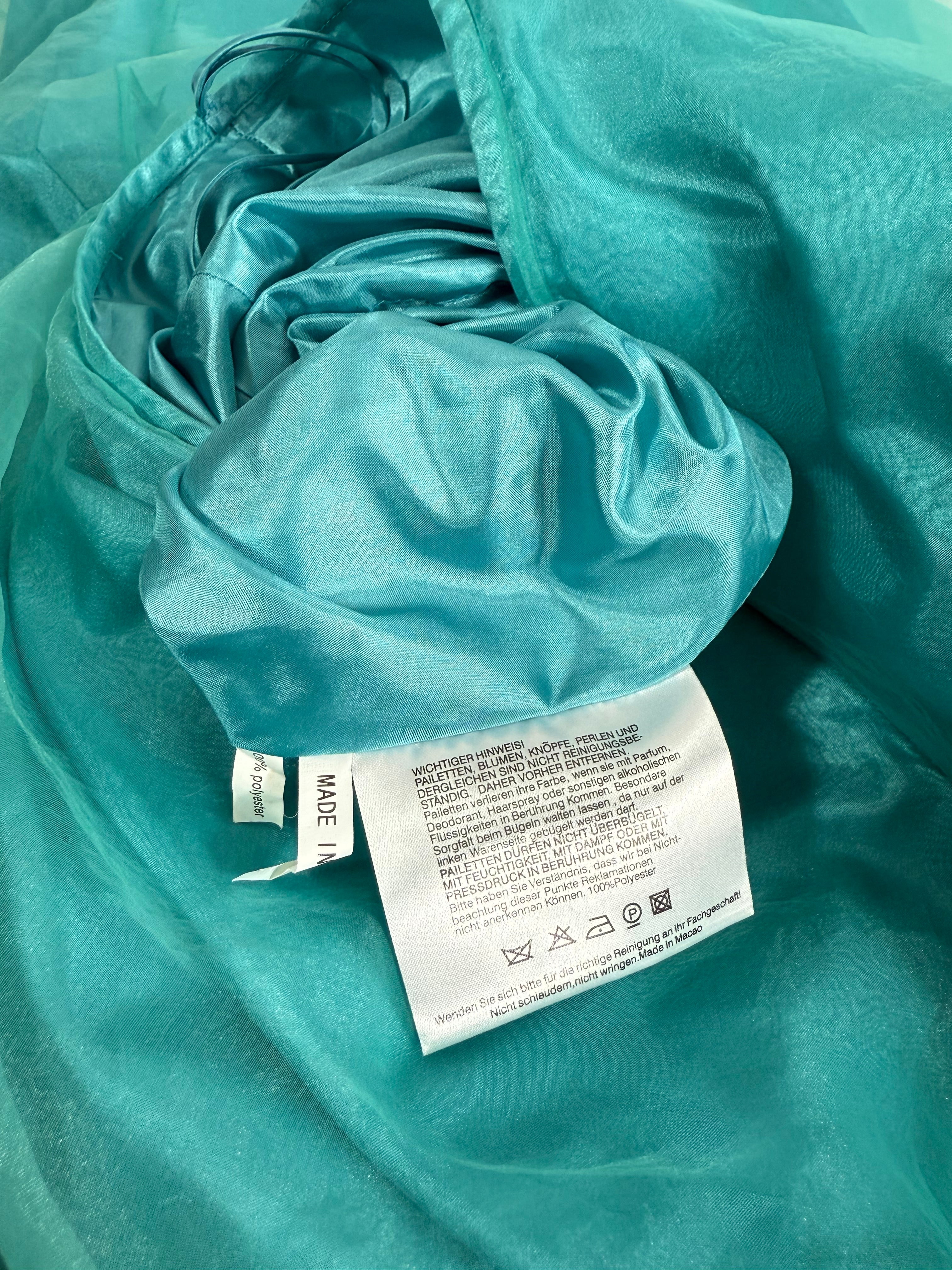 Maxigonna tulle turchese