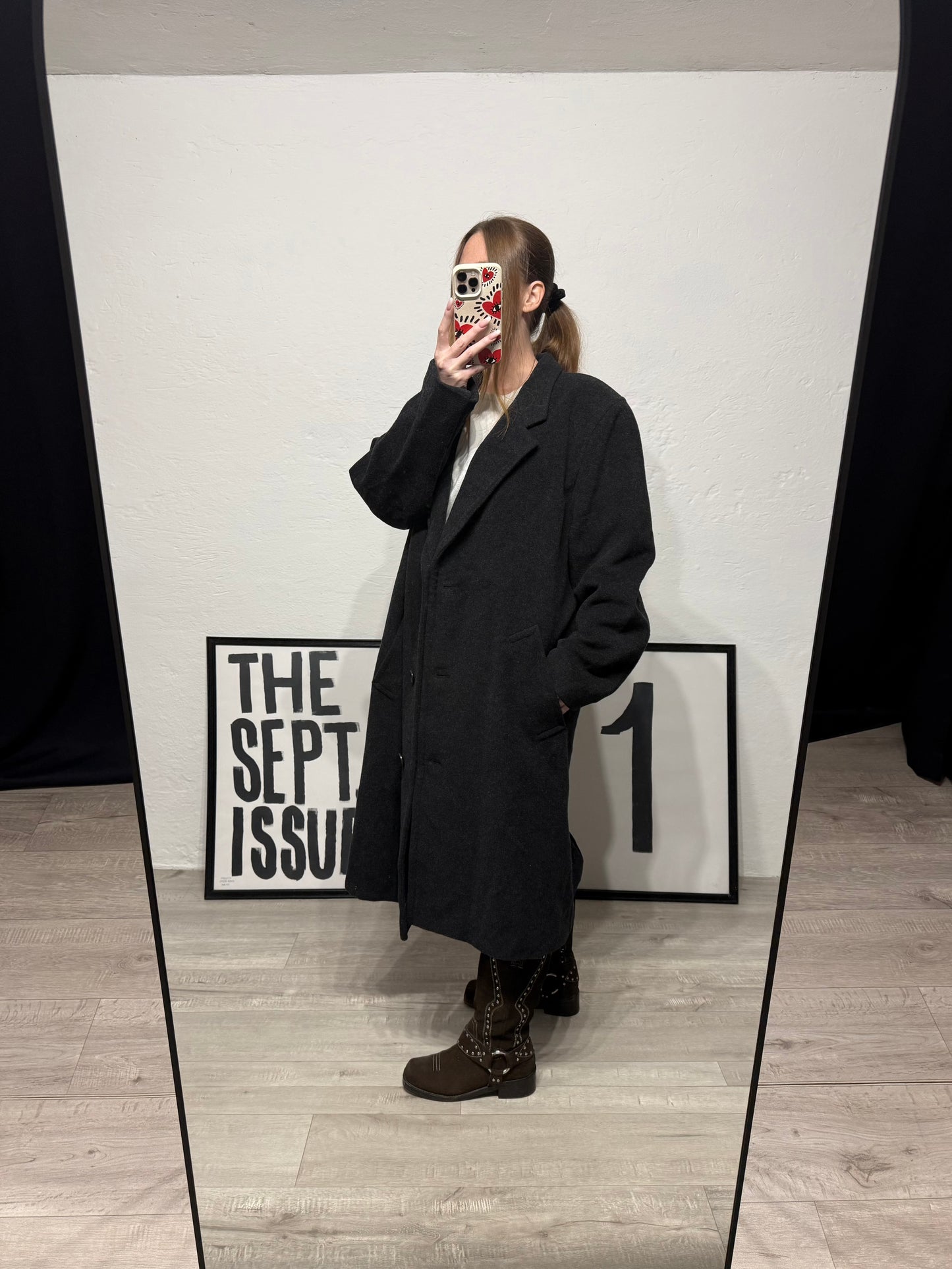 Cappotto monopetto 100% lana vergine Hugo Boss antracite