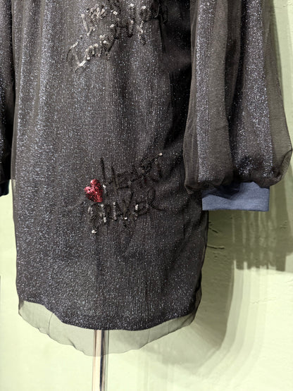 Abito/maxi maglia !M?ERFECT lurex scritte