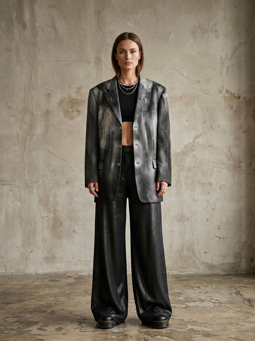 Blazer vintage Valentino silver reworked