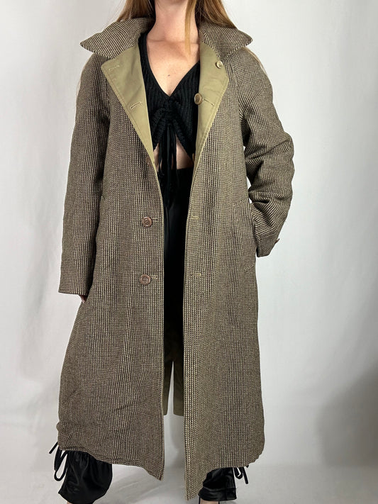 Trench double face cappotto pied de poule tg.M