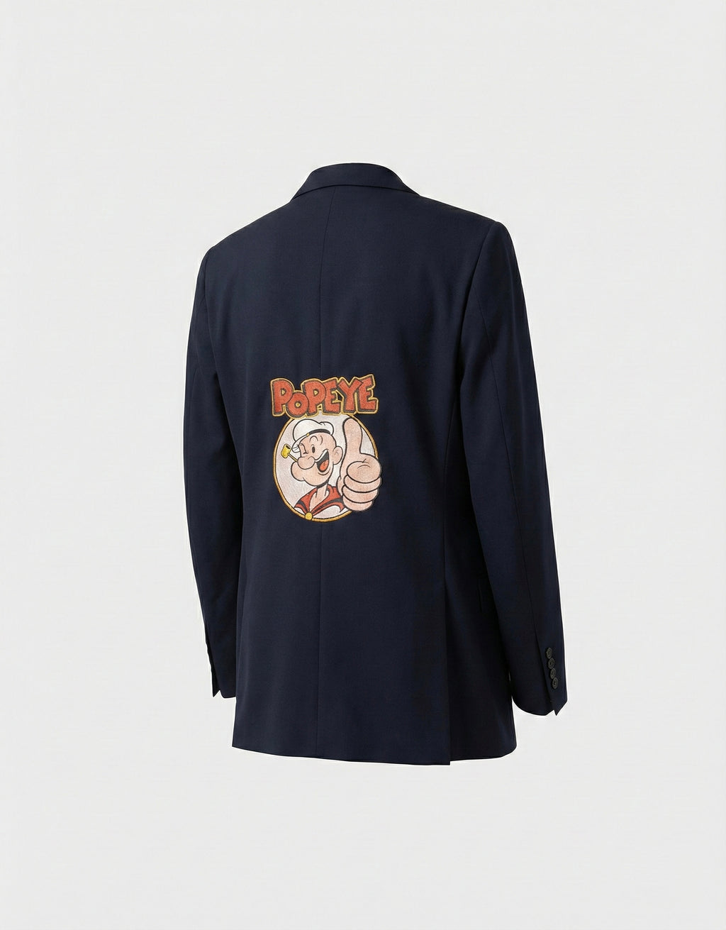 Blazer vintage doppiopetto ‘Popeye’ handmade blu navy