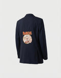 Blazer vintage doppiopetto ‘Popeye’ handmade blu navy